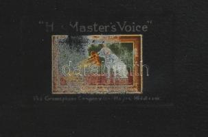 HIs Masters Voice 102 táska gramofon fellelt állapotban, hiányos, tekerő nélkül