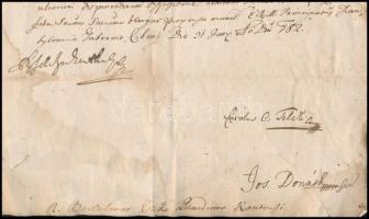 1778 Nagyszeben, Samuel von Brukenthal erdélyi kormányzó levele Czikó Bertalan kantai (ma: Kézdivásá...