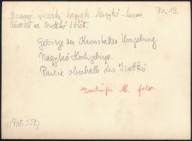 cca 1910-1920 Brassó vidéki hegyek, Nagykőhavas, részlet az Írottkő fölött, Erdélyi Mór (1866-1934) ...