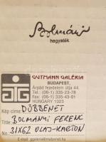 Bolmányi Ferenc (1904-1990): Döbbenet. Olaj, karton, jelzett. Hátoldalán "Bolmányi hagyaték&quo...