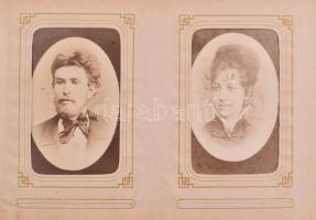 cca 1860-1890 Nemesi család fotóalbuma, feltehetőleg erdélyi vagy erdélyi kötődésű család hagyatékáb...