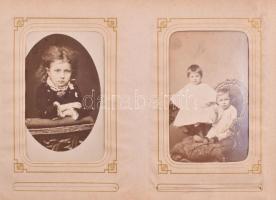 cca 1860-1890 Nemesi család fotóalbuma, feltehetőleg erdélyi vagy erdélyi kötődésű család hagyatékáb...