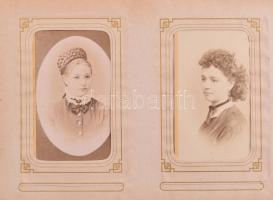 cca 1860-1890 Nemesi család fotóalbuma, feltehetőleg erdélyi vagy erdélyi kötődésű család hagyatékáb...