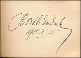 cca 1940 Zenei autogram gyűjtemény. Nagyon érdekes, sok magyar és külföldi zeneszerző, sok rajzolt k...