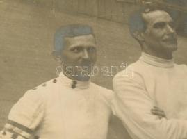 1924 Párizs, az olimpiai bronzérmes magyar férfi tőrvívó csapat tagjai: vitéz Tersztyánszky Ödön (18...