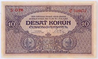 Csehszlovákia 1919. 10K T:III / Czechoslovakia 1919. 10 Korun C:F  Krause P#8