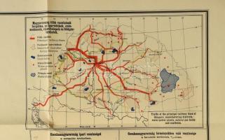 cca 1920 Magyarország gazdaságföldrajzi térképe, dr. Teleki Pál gróf, és dr. Cholnoky Jenő közreműkö...