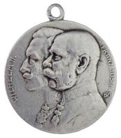 Osztrák-Magyar Monarchia ~1914. Ferenc József / II. Vilmos - 1914 XII. 24. I. világháborús Ag medál füllel (8,81g/28mm) T:2,2- / Austro-Hungarian Monarchy ~1914. Franz Joseph / Wilhelm II - 1914 XII. 24. silver plated metal medal with ear (8,81g/28mm) C:XF,VF
