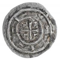 1116-1131. Denár Ag "II. István" (0,33g) T:1 patina / Hungary 1116-1131. Denar Ag "St...