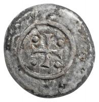 1141-1162. Denár Ag "II. Géza" (0,21g) T:1- patina / Hungary 1141-1162. Denar Ag "Gez...