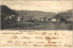 1904 Nagyszabos, Nagyszlabos, Slavosovce; papírgyár / paper factory (fa)