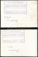 1949 Forró mezők, Karády Katalin utolsó filmje, 2 db Magyar Film Fotó, 8,5×11 cm