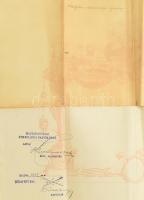 1900 Késmárk Szepes páholy szabadkőműves mesteri oklevél 42x47 cm kis szakadásokkal / Szepes logde f...