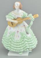 Herendi porcelán Déryné (Déry Istvánné Széppataki Róza (1793-1872), kézzel festett, jelzett, hibátla...