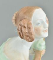 Herendi porcelán Déryné (Déry Istvánné Széppataki Róza (1793-1872), kézzel festett, jelzett, hibátla...