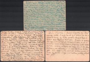 1944 Benkő Pál 7 db munkaszolgálatból küldött tábori posta levelezőlapja és 1 db levele