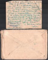 1944 Benkő Pál 7 db munkaszolgálatból küldött tábori posta levelezőlapja és 1 db levele