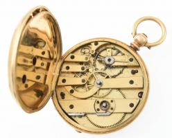 Vacheron 18K arany, dupla fedeles, kulcsos zsebóra. Gazdagon díszített, hajóskapitányi tokkal. Jelze...