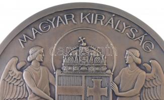 Berán Lajos (1882-1943) 1938. 5P "Horthy balra" öntött Br előlapi nagyminta, egyetlen isme...