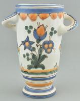 Iparművészeti Vállalatos Gorka habános kerámia váza. Jelzett, kopásnyomokkal, mázrepedésekkel, m: 19 cm