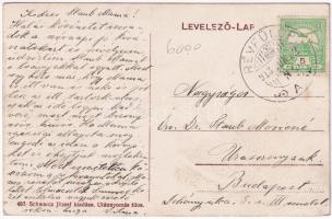 1913 Révfülöp, kikötő hajóval, gőzhajó, komp. Schwarcz József kiadása