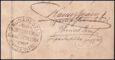 1893 Bp., Hauszmann Sándor (1848-1906), Hauszmann Alajos unokatestvérének fejléces levélpapírjára ír...