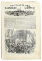1847 Lánchíd fametszetű illusztrációja a The Illustrated London News 1847. nov. 20. számában, angol nyelvű rövid híradással, az első és az utolsó lap a gerincen szakadt, 321-336 p., újság: 42x29 cm, illusztráció: 17,5x23,5 cm