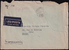 1947 Lukács György (1885-1971) filozófus gépelt levele, (felesége (Lukács Györgyné Jánosi Gertrud (1...