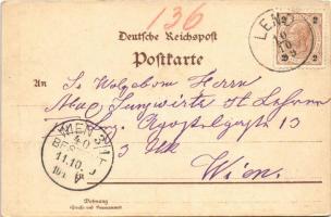 1899 (Vorläufer) Königssee. Holzbrand-Imitations Postkarte v. W. Schultz-Engelhard. litho