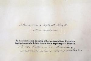 Osztrák Magyar Monarchia 1913. "Vaskorona Rend III. osztálya" adományozói oklevele, pergam...