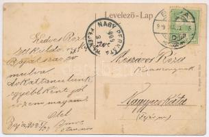 1909 Baja, 100 év múlva. A jövőben montázs, Ifj. Wagner Antal kiadása (EB)