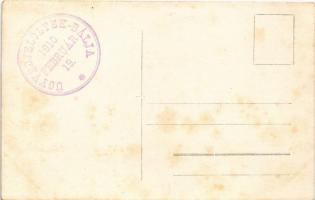 1910 Budapest, Ügyvédjelöltek Bálja február 19-én, humoros csoportkép zenészekkel. photo (fl)