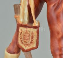 Herendi Hadik huszár, tervező: Kisfaludy Strobl Alajos. Színesen festett porcelán. kopott. Jelzett. ...