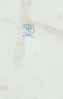 Herendi lovon ülő csikós, tervező: Markup Béla. Színesen festett porcelán. kopott. Jelzett. II. Oszt...