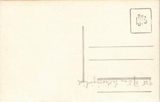 1925 Budapest IX. Sertésvágóhíd, belső, Schmiedl Dániel hentes standja, kiállítás. photo