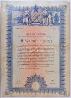 1949-1955. Rendkívül tartalmas 39 darabos Terv- és Békekölcsön kötvény tétel albumba rendezve, közte...