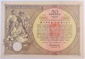 1949-1955. Rendkívül tartalmas 39 darabos Terv- és Békekölcsön kötvény tétel albumba rendezve, közte...