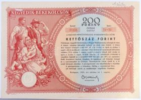 1949-1955. Rendkívül tartalmas 39 darabos Terv- és Békekölcsön kötvény tétel albumba rendezve, közte...