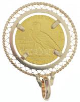 Amerikai Egyesült Államok 1925D 2 1/2$ Au "Indián fej" Denver, jelzett Au keretben (érme: ...