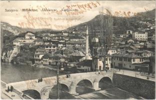 Sarajevo, Alifakovac / general view, bridge, mosque (fl)