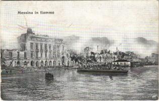 1909 Messina, Messina in fiamme / fire (b)