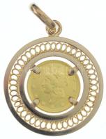 Amerikai Egyesült Államok 1853. 1$ Au "Liberty Head" Philadelphia, jelzett Au keretben (ér...