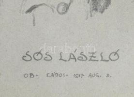 I. világháborúban részt vett katonák, népfelkelők ceruzával rajzolt korabeli portréi, mellképei, öss...