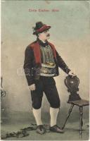 1908 Tiroler Trachten. Meran (Südtirol) / South Tyrolean folklore from Merano, traditional costume (Rb)