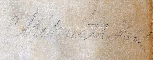 Keviczky Hugó (1879-1944) 1932. "Dr. Kánitz Gyula" egyoldalas Br plakett (253x190mm) sérül...