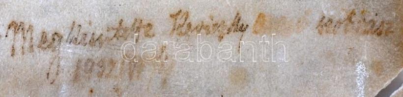 Keviczky Hugó (1879-1944) 1932. "Dr. Kánitz Gyula" egyoldalas Br plakett (253x190mm) sérül...