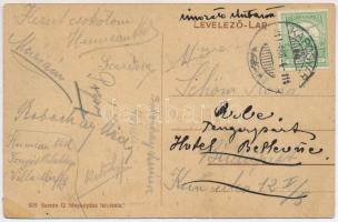 1911 Kaposvár, Lengyel József központi vendéglő kerthelyisége, pincérek, A Kaposvári Athlétikai Club...