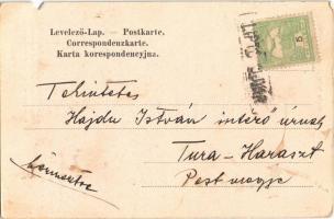 1905 Tátra, Magas-Tátra, Vysoké Tatry; Az Egenhoffer-csúcs az Öttó katlanból. No. 1504. / Szczyt Egg...