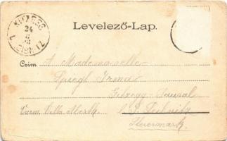 1898 (Vorläufer) Balf (Sopron), Dr. Wosinski Kénes-gyógyfürdője, fürdőkápolna, park, fürdőház, halás...