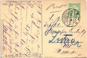 1913 Pozsony, Pressburg, Bratislava; J. Palugyay és fia pezsgőgyár, belső munkásokkal szállítás közb...